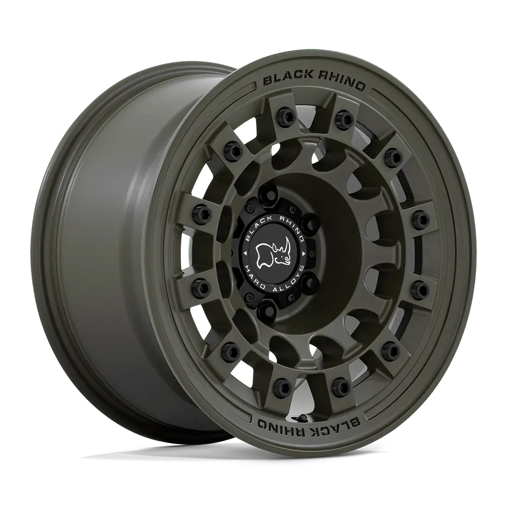 17x8 Black Rhino Off-Road Wheel in Olive Drab Green with 30mm Offset
