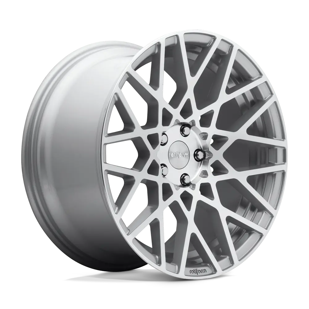 Rotiform 1PC 18x8.5 Gloss Silver Wheel with Machined Face and 38mm Offset