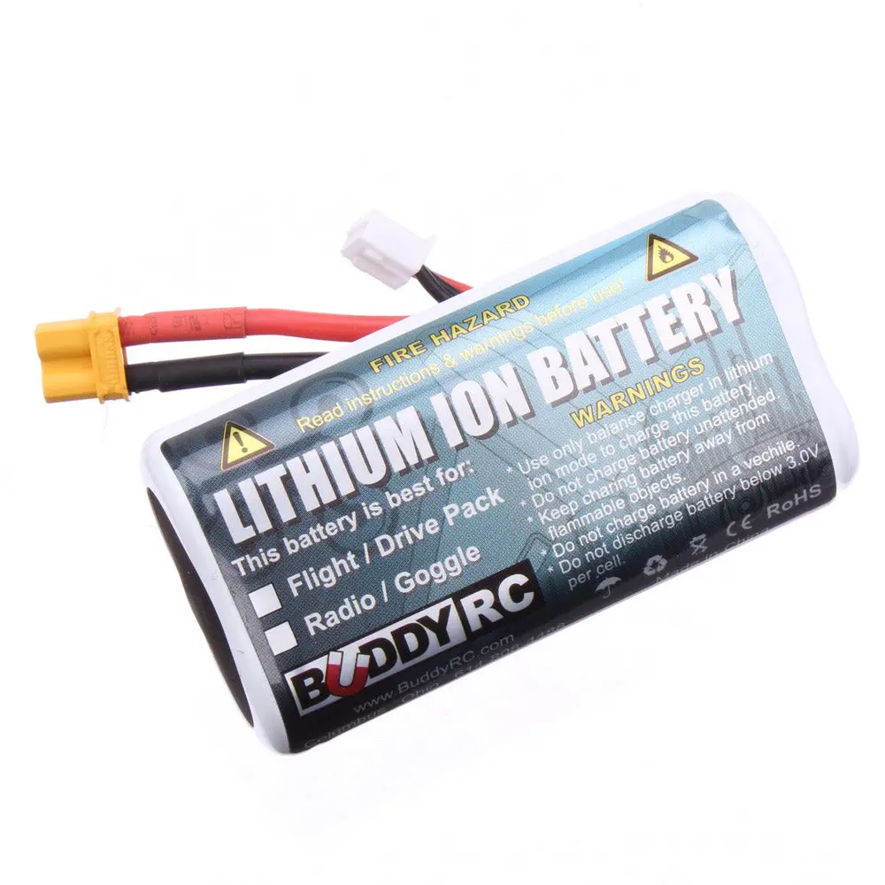 2S1p 7.2V 3000Mah 2C 6A Lithium Ion Li-Ion 18650 Battery Pack With Xt30 Connector For Mt12 1