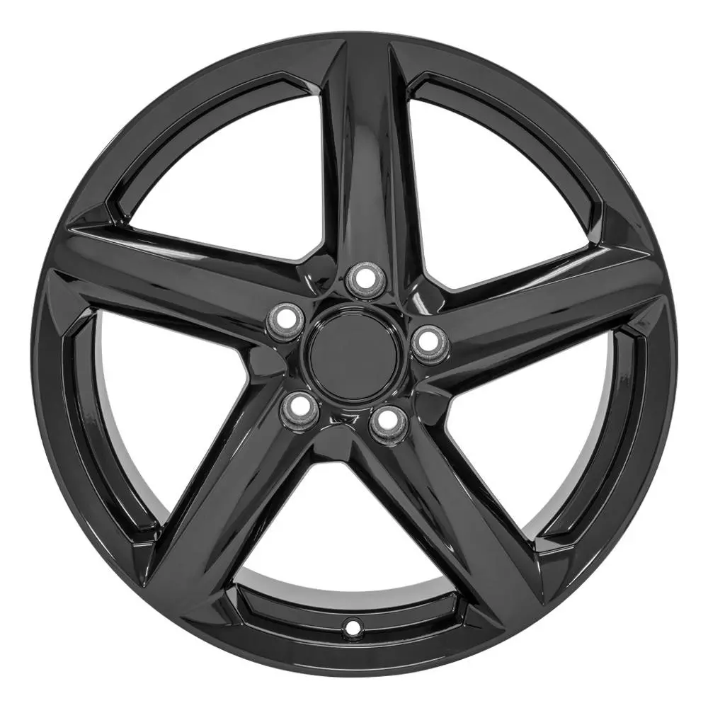 18X8.5 Replica Wheel Cv02c Fits Chevrolet C7 Corvette - Gloss Black 1