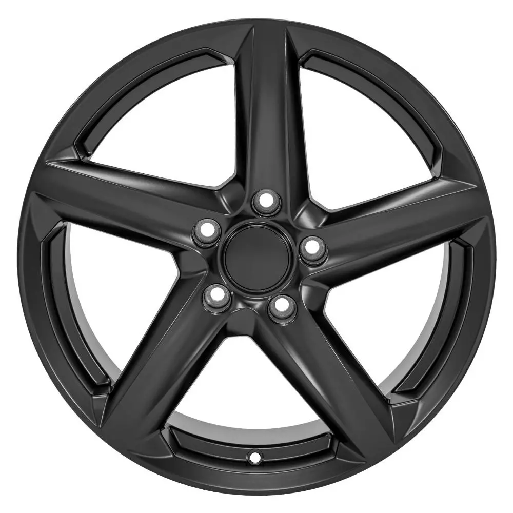 18X8.5 Replica Wheel Cv02c Fits Chevrolet C7 Corvette - Satin Black 1