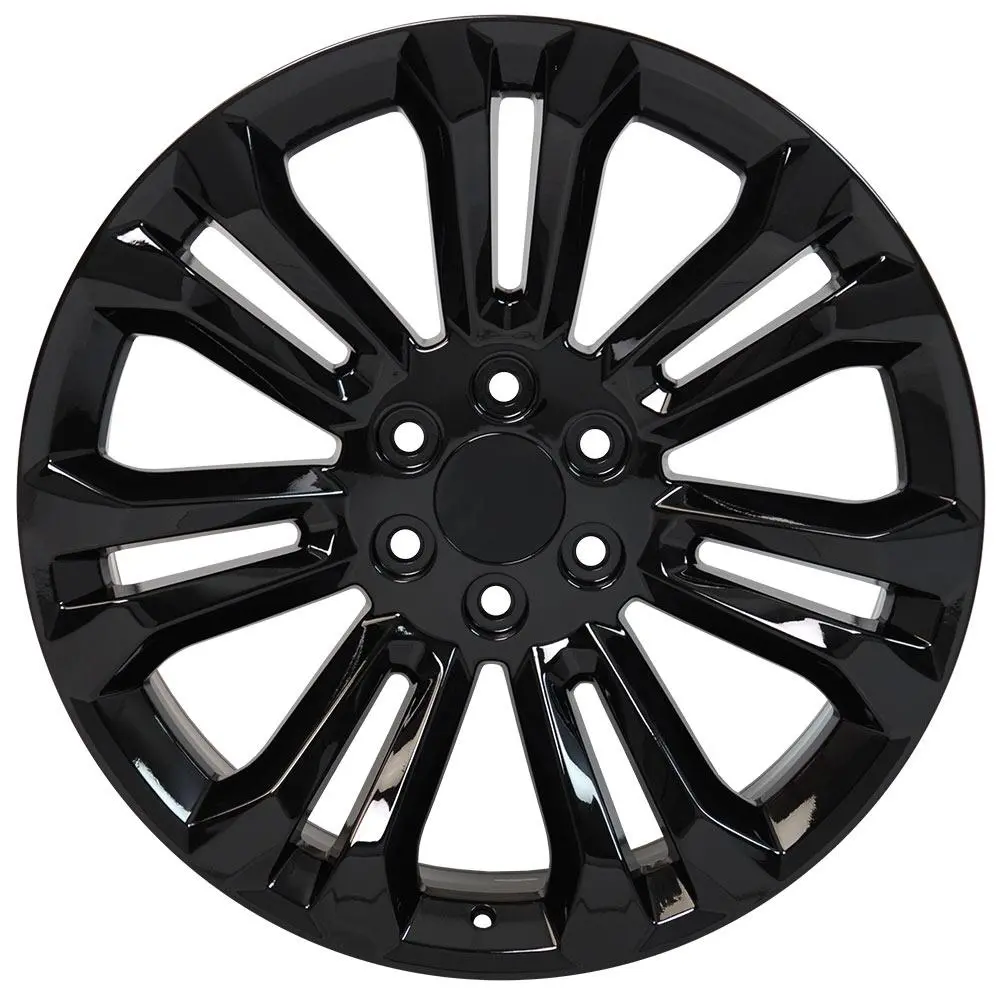 22X9 Replica Wheel Cv43 Fits Chevrolet Silverado - Gloss Black 1