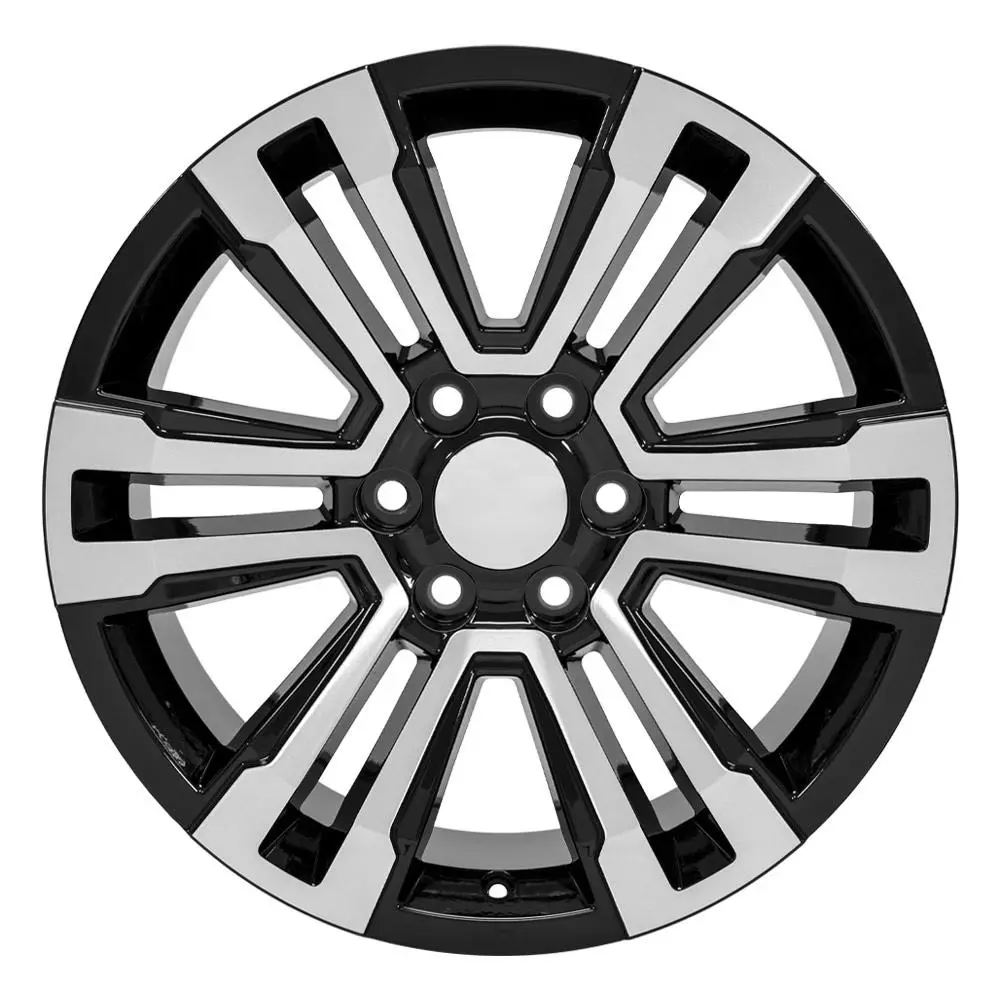 20X9 Replica Wheel Cv44 Fits Gmc Yukon Denali - Black Machined 1