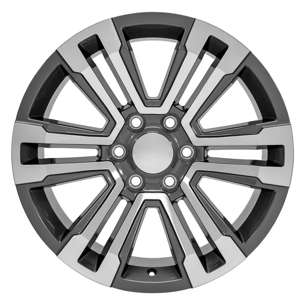 20X9 Replica Wheel Cv44 Fits Gmc Yukon Denali - Gunmetal Machined 1