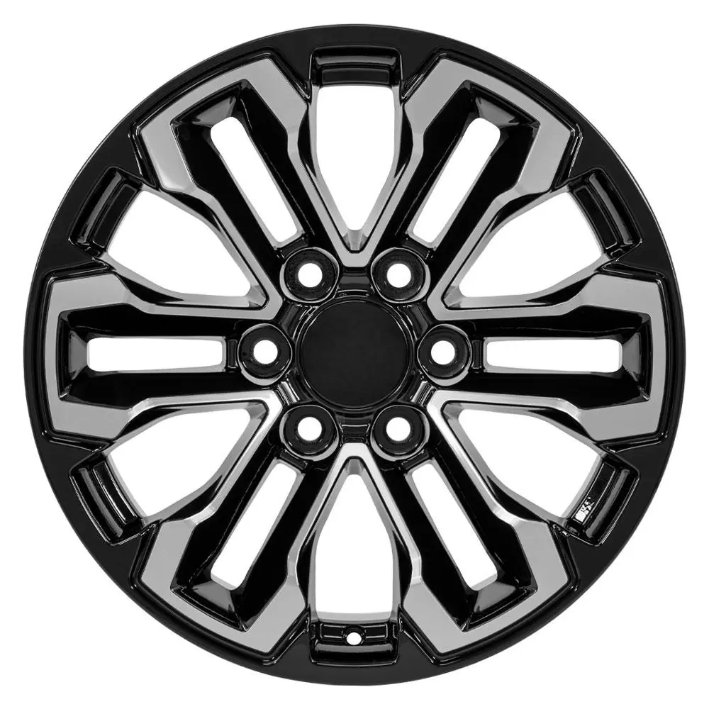 18X8.5 Replica Wheel Cv69 Fits Chevrolet Silverado - Gloss Black 1