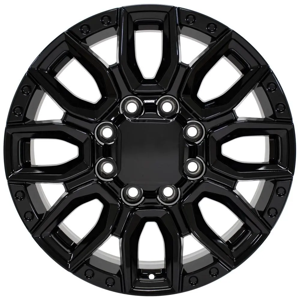 20X8.5 Replica Wheel Cv97b Fits Gmc Sierra 2500/3500 - Gloss Black 1