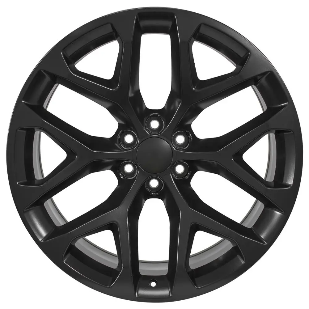 24X10 Replica Wheel Cv98b Fits Chevy Silverado - Satin Black 1