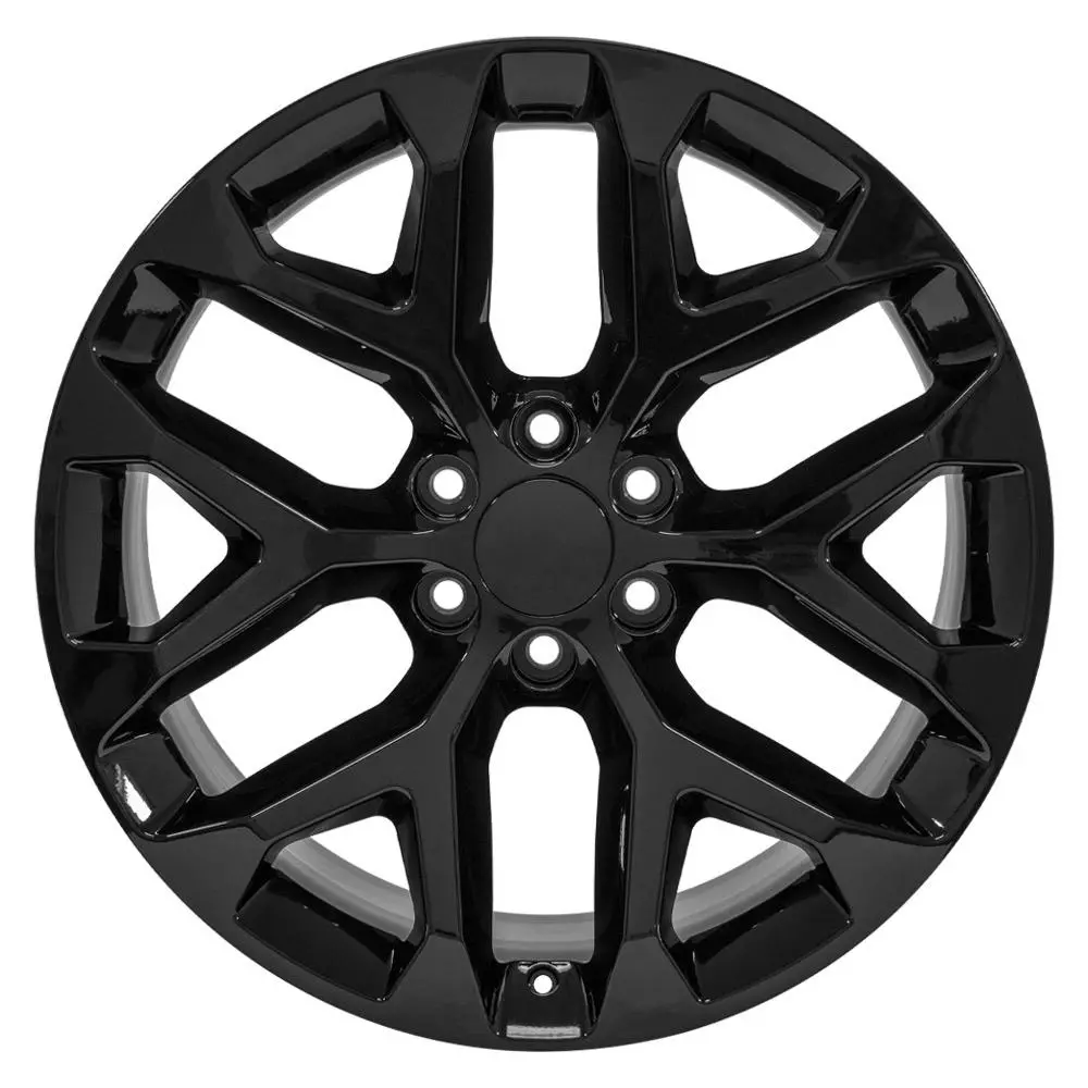 22X9 Replica Wheel Cv98b Fits Chevy Silverado - Gloss Black 1