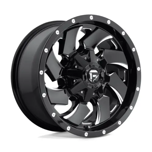 Fuel 1Pc D574 Cleaver Gloss Black Milled 20X12 4X4 1