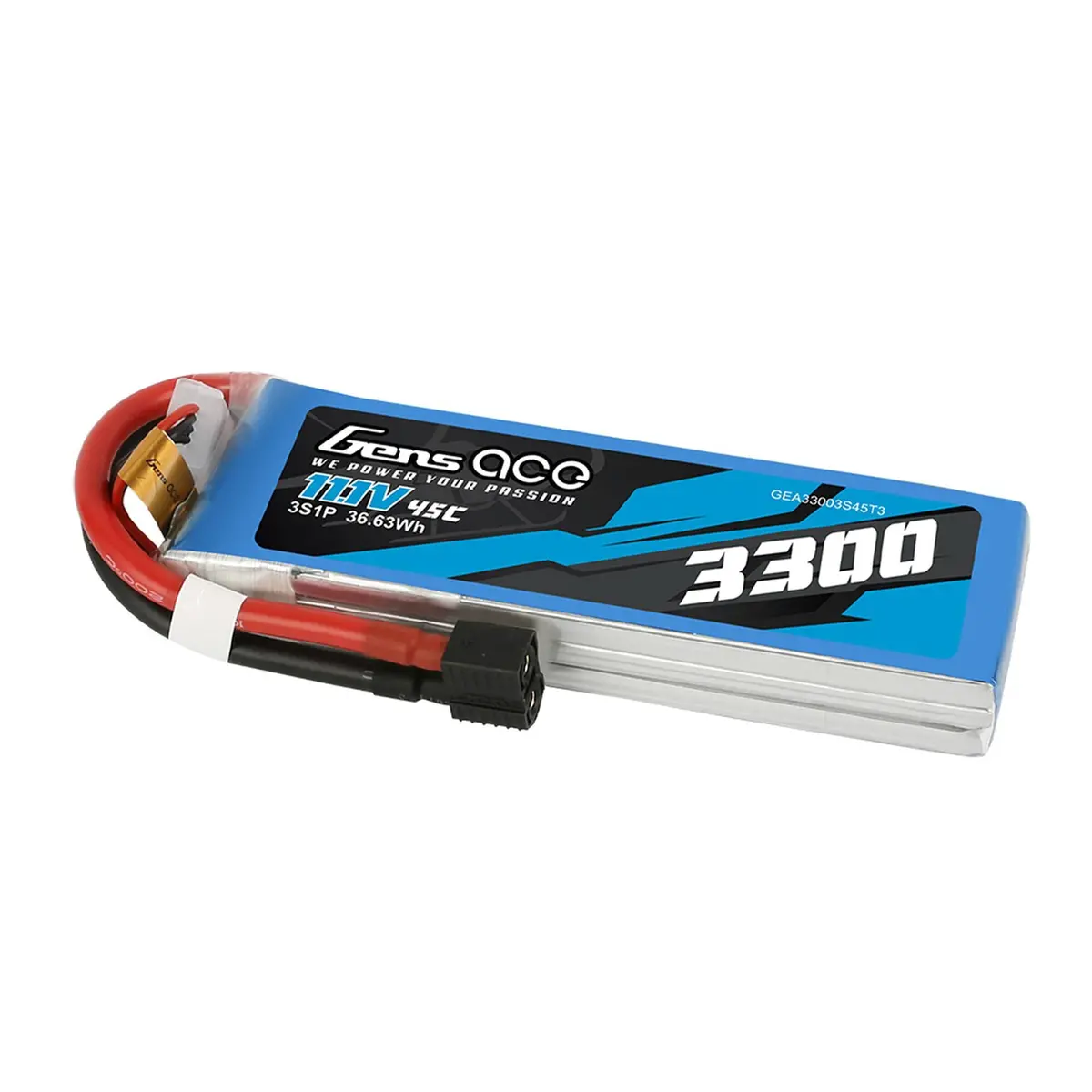 Gens Ace 11.1V 3300Mah 45C 3S1p Lipo: Ec3 And Deans Adapter Gea33003s45t3 1