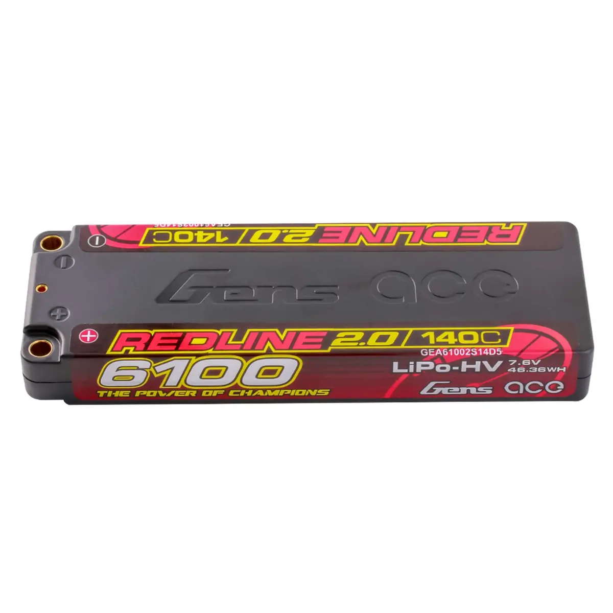 Gens Ace 7.6V 6100Mah 2S 140C Lcg Lihv 5.0Mm Bullet Redline 2.0 Gea61002s14d5 1