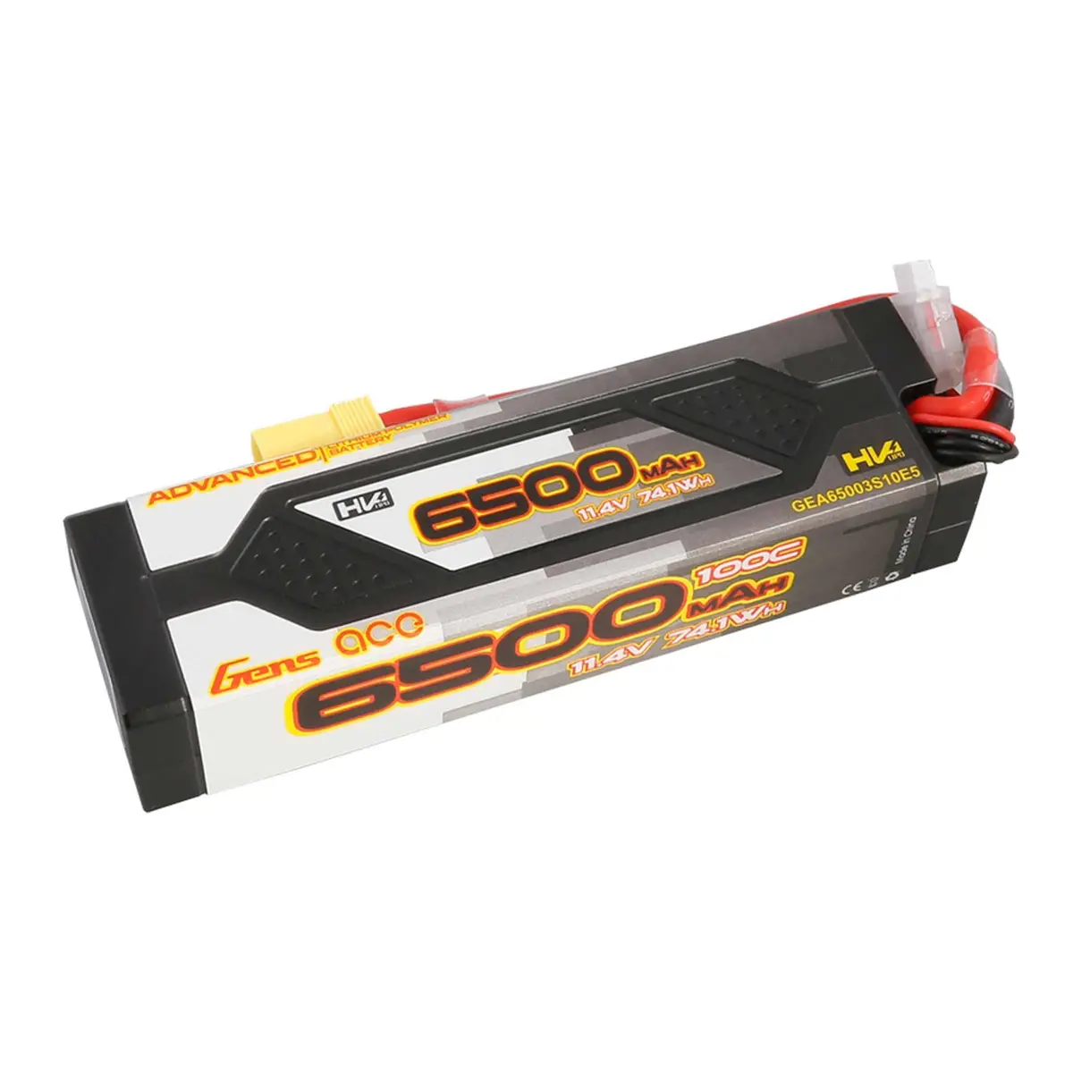 Gens Ace 6500Mah 11.4V 3S1p Hv 100C Battery With Ec5 Gea65003s10e5 1