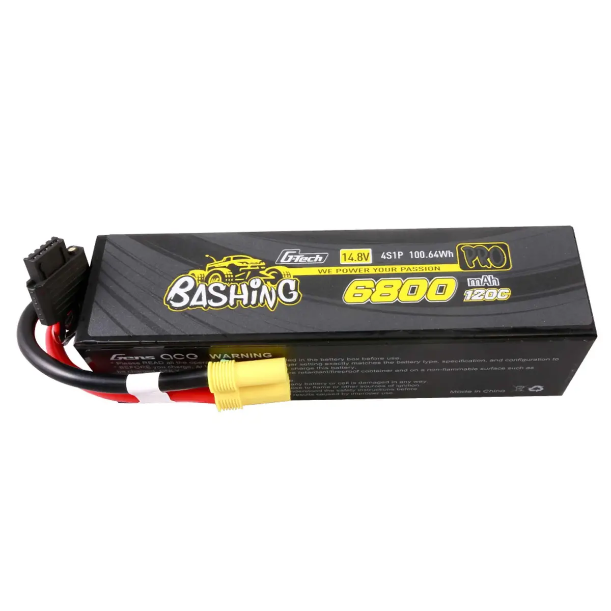 14.8V 6800Mah 4S 120C G-Tech Smart Bashing Hardcase Lipo Battery: Ec5 Gea684s12e5gt 1