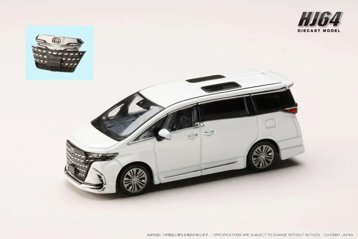 Hobby Japan Hj642078cw Hj64 Toyota Alphard Z (H40w) / Genuine Options Platinum White Pearl Mica 1