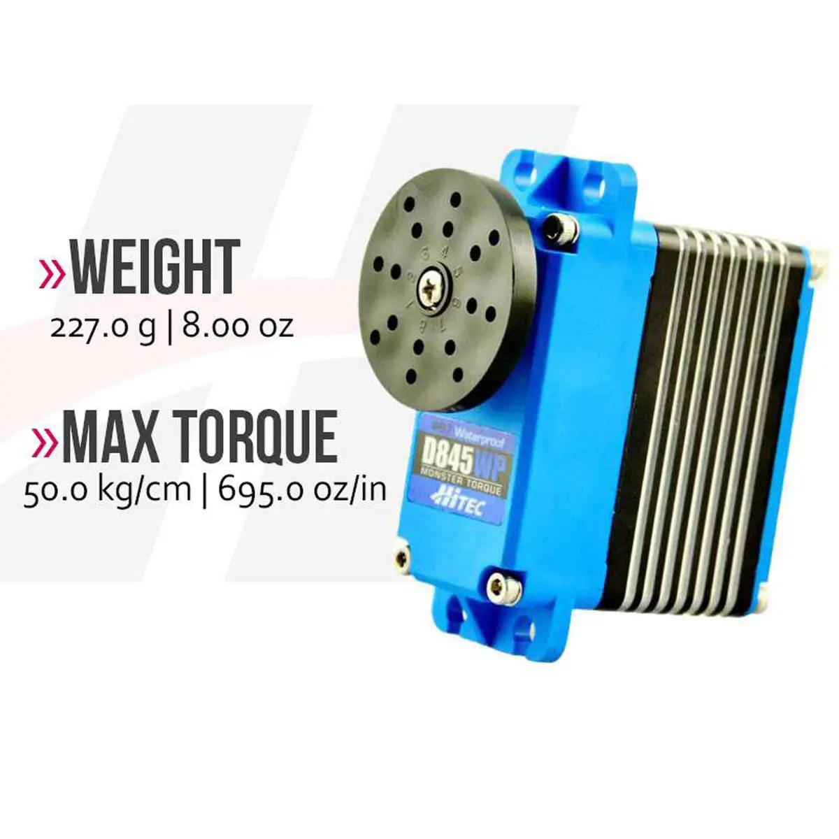 Hitec D845wp Waterproof Monster Torque Steel Gear Large Scale Servo 36845 1