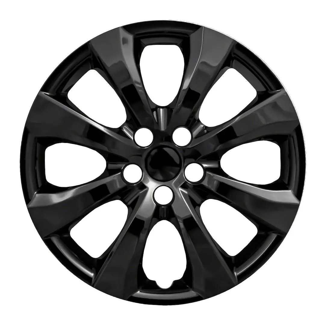 Coast2coast Iwc54216blk Wheel Covers | 16 Inch | Eight Spoke | Painted Glossy Black | Abs Plastic | Set Of 4 | Oem-Style Fit | Durable Abs Construction | Fits Many 16" Steel Wheels On Toyota Camry, Honda Accord, Ford Fusion 1