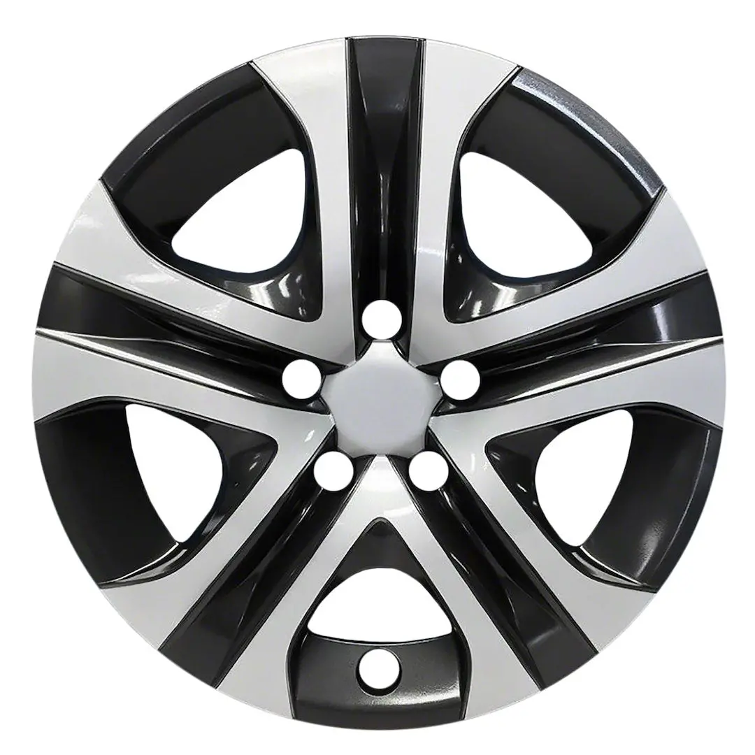 Coast2coast Iwc51817sb Wheel Covers | 17 Inch | 5 Spoke | Silver/ Black | Plastic | Set Of 4 | Oem-Style Fit | Durable Abs Construction | Fits Many 17" Oem Steel Wheels On Chevy, Ford, Dodge, Toyota 1