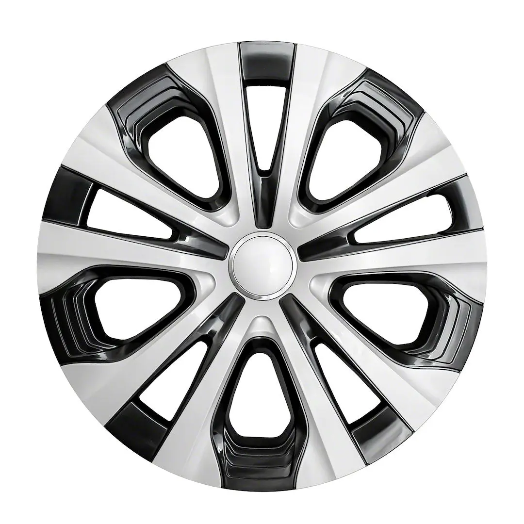 Coast2coast Iwc52615sc Wheel Covers | 15 Inch | 5 Split Spoke | Silver And Charcoal | Plastic | Set Of 4 | Oem-Style Fit | Durable Abs Construction | Fits Many 15" Steel Wheels On Honda, Toyota, Ford, Nissan 1