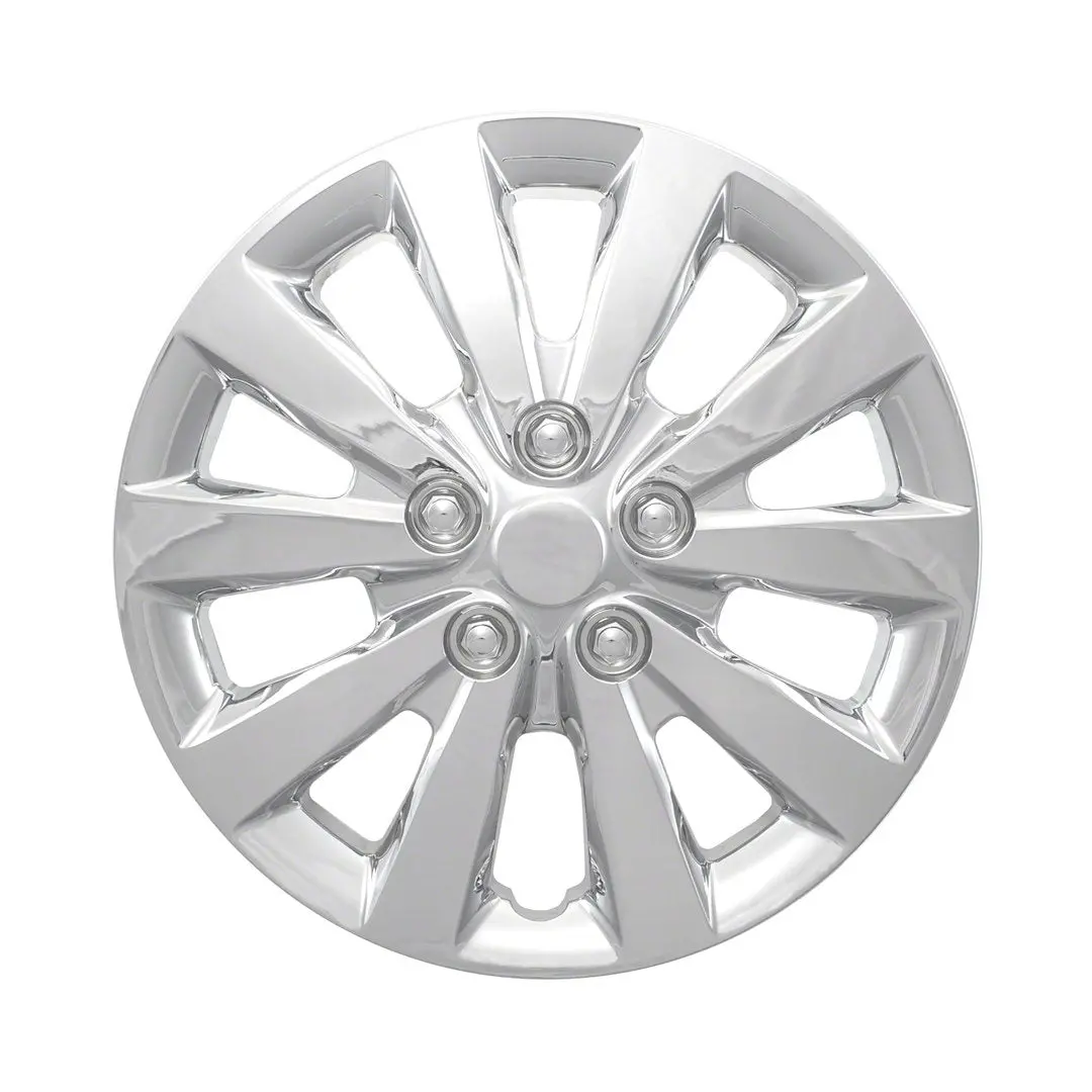 Coast2coast Iwc52116c Wheel Covers | 16 Inch | 10 Spoke | Chrome Plated | Plastic | Set Of 4 | Oem-Style Fit | Durable Abs Construction | Fits Many 16" Steel Wheels On Toyota Camry, Honda Accord, Ford Fusion 1