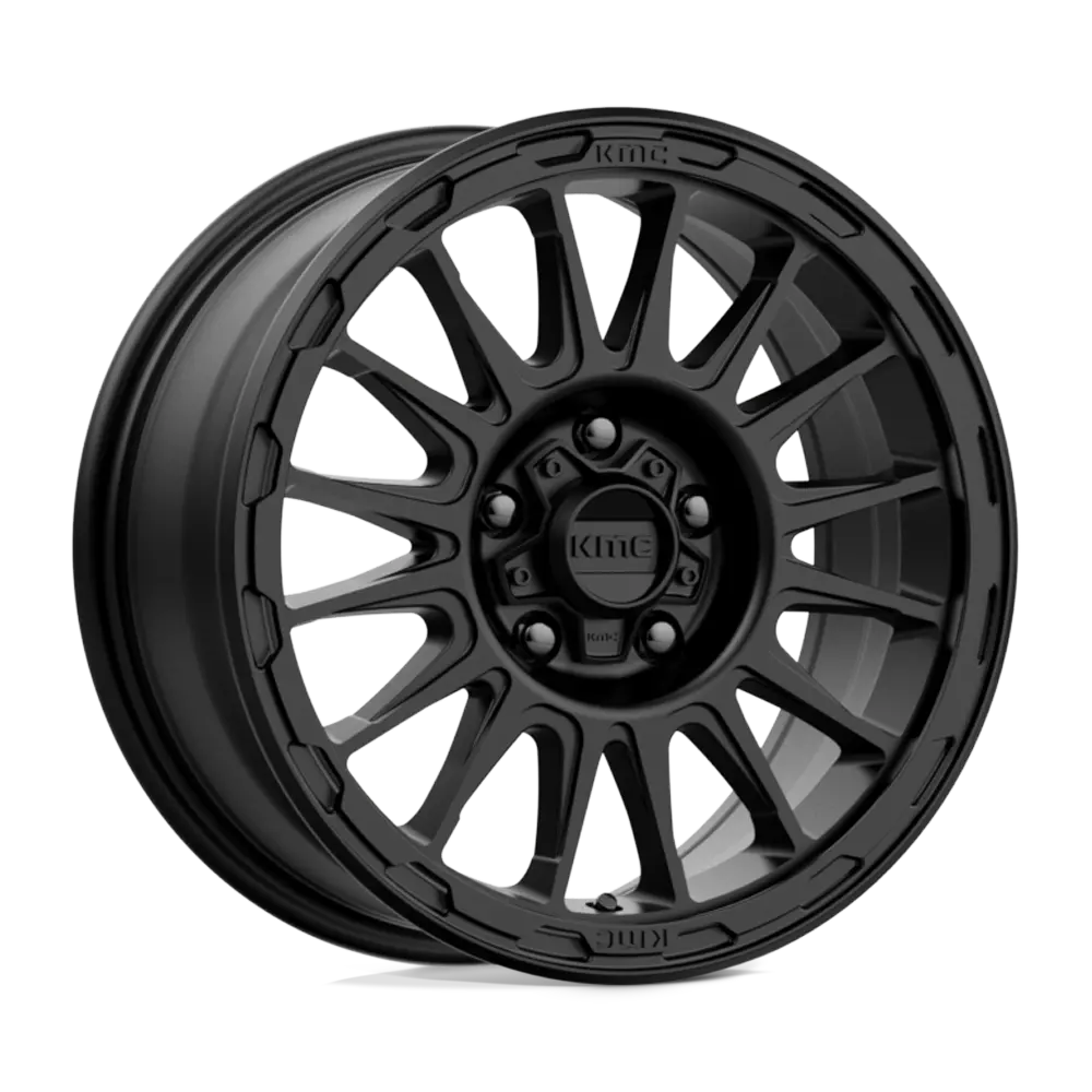 16x7 Satin Black KMC Alloy Wheel with 30mm Offset