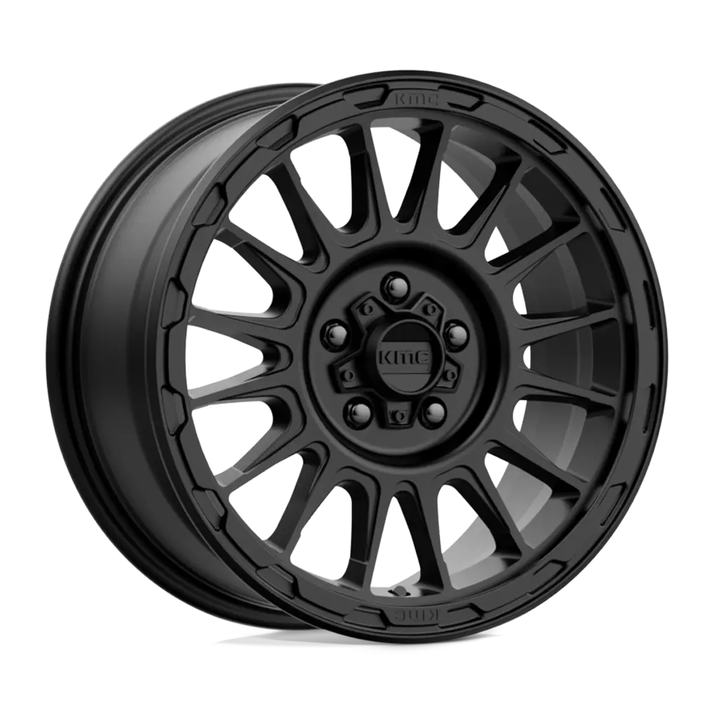 17x8 Inch Satin Black KMC Wheel with 35mm Offset