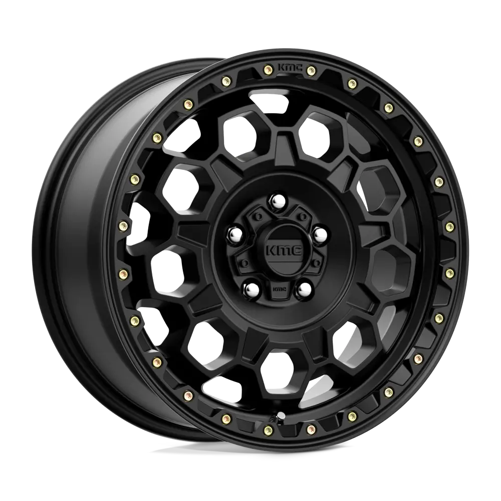 17X8 Satin Black 20Mm Kmc Wheel 1