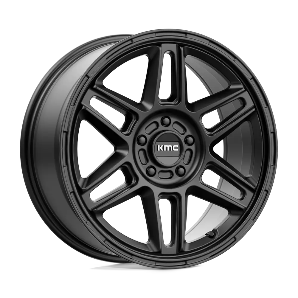 18x8 Inch Satin Black KMC Alloy Wheel with 38mm Offset
