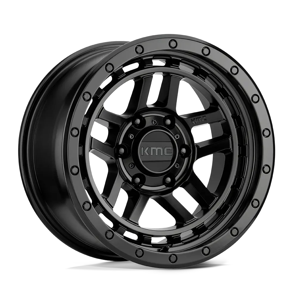 17X8.5 Satin Black 18Mm Kmc Wheel 1