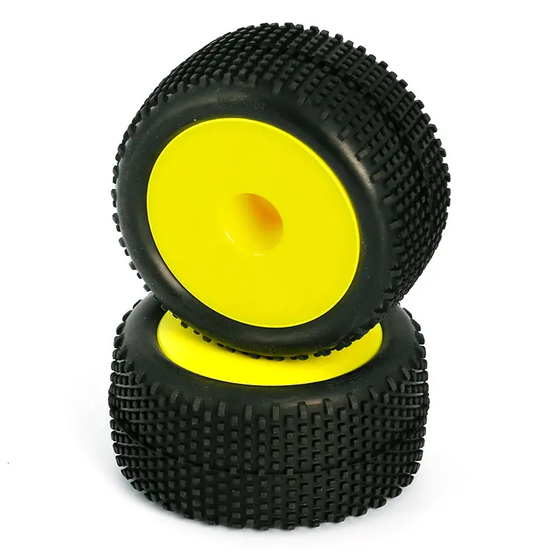 Lc Racing Block Pin Truggy Tires Mounted Yellow, 12Mm 2Pcs L6248 1