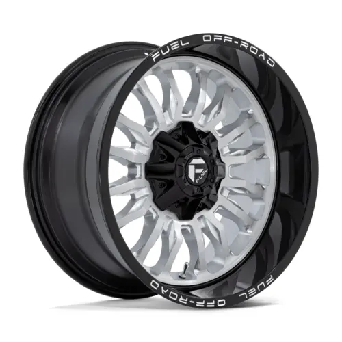Fuel 1Pc D798 Arc Silver Brushed Face Milled Black Lip 20X10 4X4 1