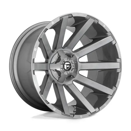 Fuel 1Pc D714 Contra Platinum Brushed Gun Metal Tinted Clear 22X12 4X4 1