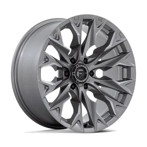 Fuel 1Pc D806 Flame Platinum Silver 22X10 4X4 1