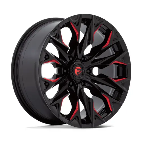 Fuel 1Pc D823 Flame Gloss Black Milled Candy Red 22X12 4X4 1