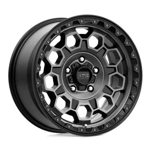 Kmc Km545 Trek Satin Black Gray Tint 17X9 4X4 1