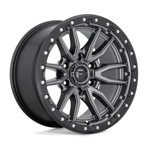 Fuel 1Pc D680 Rebel Matt Gun Metal Black Bead Ring 17X9 4X4 1