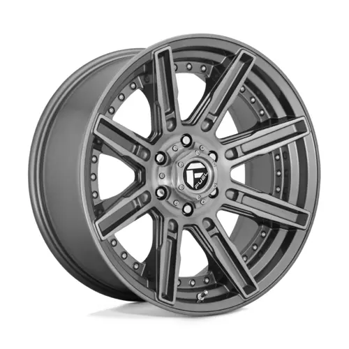 Fuel 1Pc D710 Rogue Platinum Brushed Gun Metal Tinted Clear 20X10 4X4 1