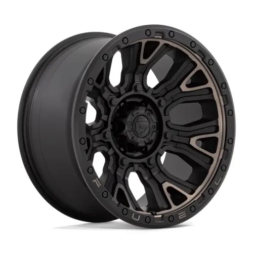 Fuel 1Pc D824 Traction Matt Black Double Dark Tint 20X9 4X4 1