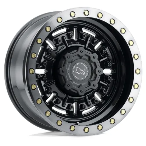 Black Rhino Abrams Gloss Gun Black Mach Dark Lip 17*8.5  4*4 1