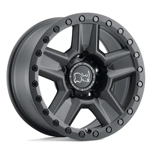 Black Rhino Ravine Matt Black 17*8.5  4*4 1