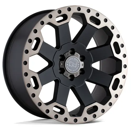 Black Rhino Warlord Matt Black Machined Dark Tint 17*8  4*4 1