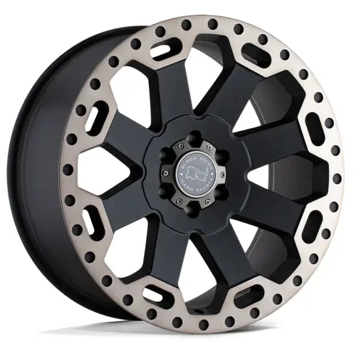 Black Rhino Warlord Matt Black Machined Dark Tint 18*8 4*4 1