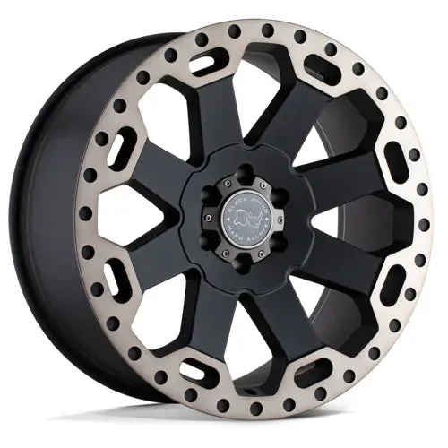 Black Rhino Warlord Matt Black Machined Dark Tint 18*9 4*4 1