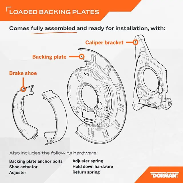 Dorman - Loaded Brake Backing Plate - 926-267 1