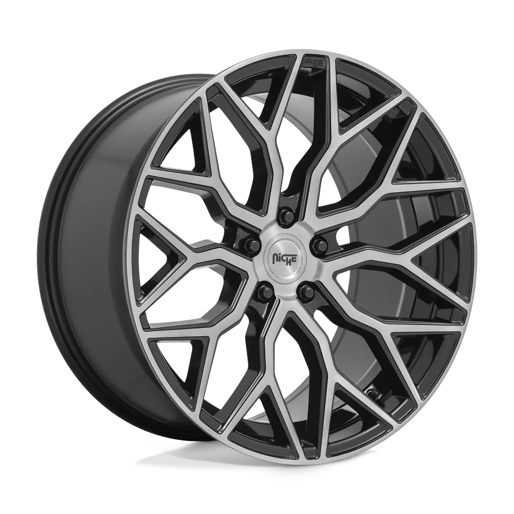 20x9 Gloss Black Brushed-Finish Alloy Wheel – 35mm Offset