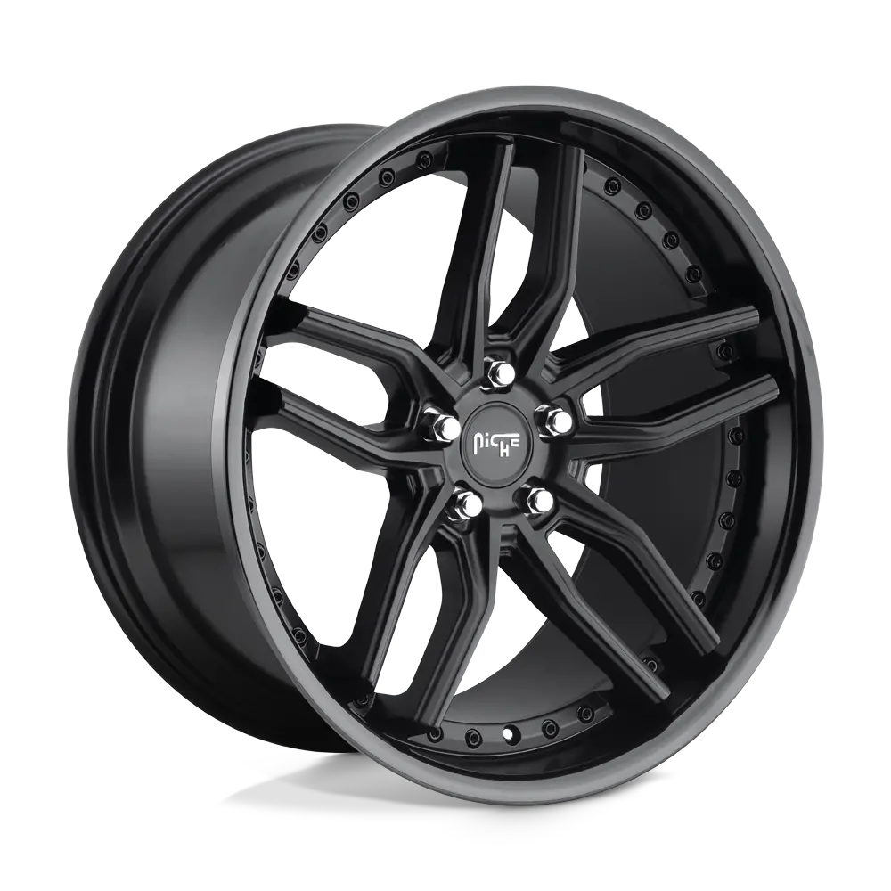 20x9 Gloss Black & Matte Black Alloy Wheel – 35mm Offset, Single Piece