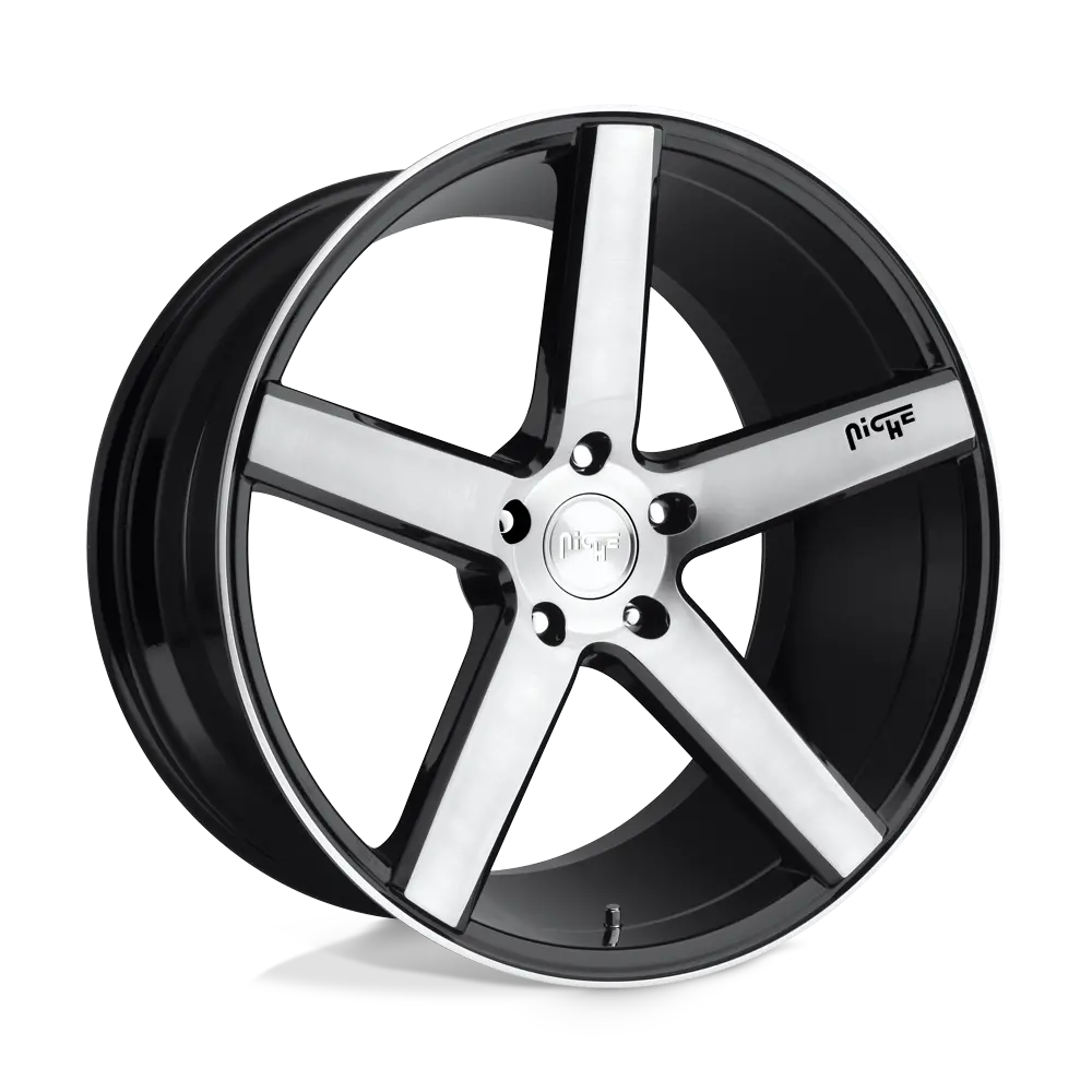 18x8 Gloss Black Brushed Alloy Wheel – 40mm Offset, Single Piece