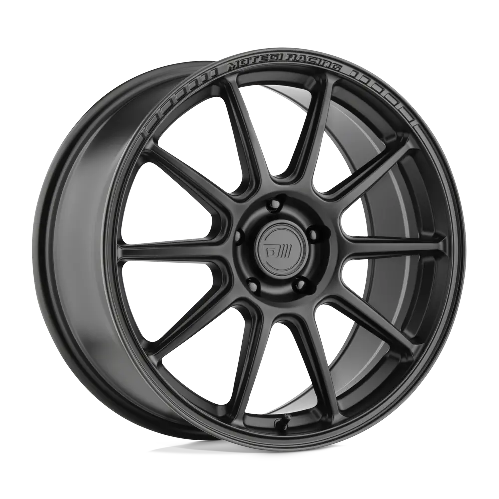 Motegi 17x7 Inch Satin Black Alloy Wheel with 38mm Offset