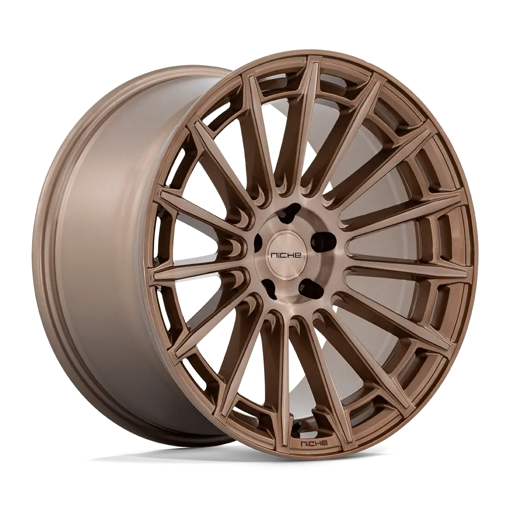 20x9 Inch Platinum Bronze Alloy Wheel – 25mm Offset, Single Piece Niche Design