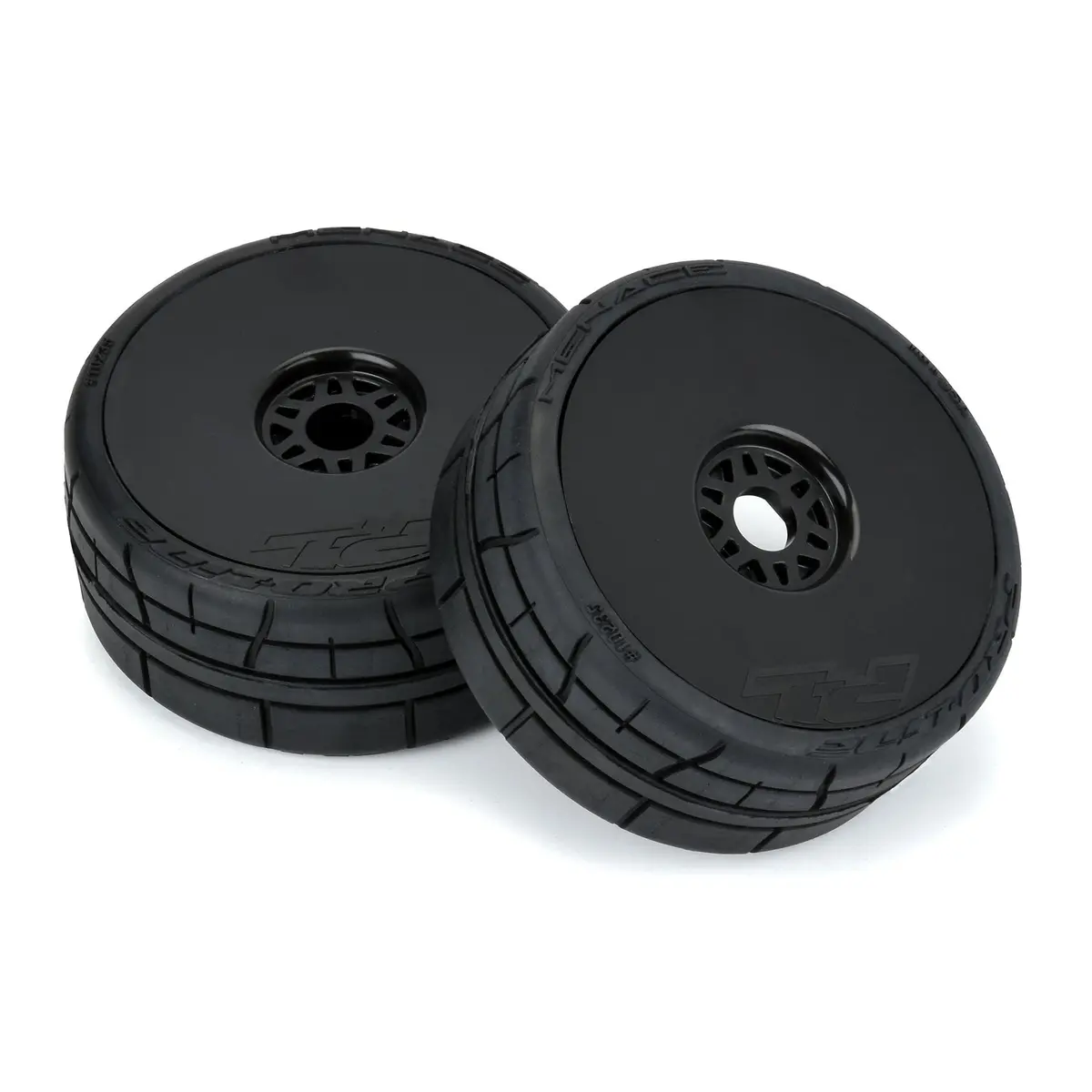 Menace Hp Belted Speed Run 1:8 Tires Mounted On Mach 10 Black 17Mm Wheels (2) For Front Or Rear 1