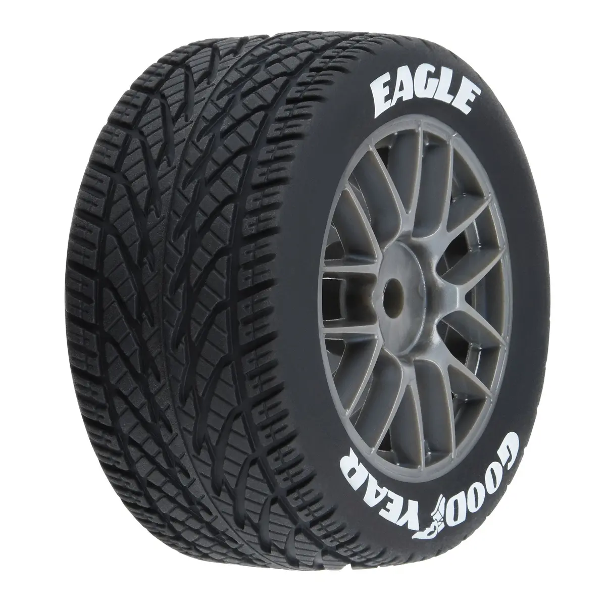 Goodyear Eagle Rain Tire F/R Mtd Grey For Losi Nascar Race Car (4) Pro1028310 1
